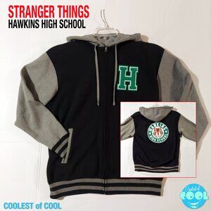 Netflix Stranger Things Hawkins High School jacket XL full zip extra large clean